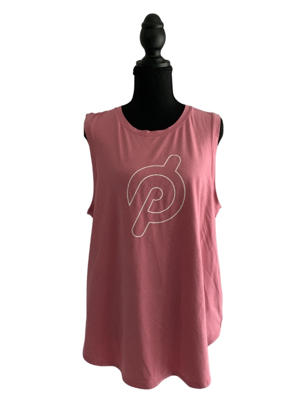 Peloton Dusty Rose Pink Studio Tank w/ White Logo Women XL Activewear Athleisure